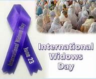 Purple ribbon for International Widows Day